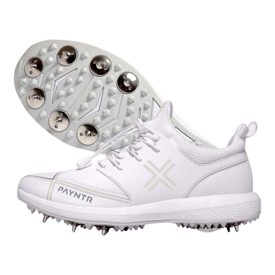 white spike shoes