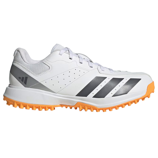 Howzat Junior Rubber Shoes - White/Onyx/Tangerine