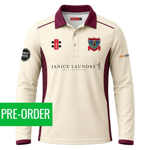 NCCC (Grays) Mens Cream L/Sleeve Playing Shirt