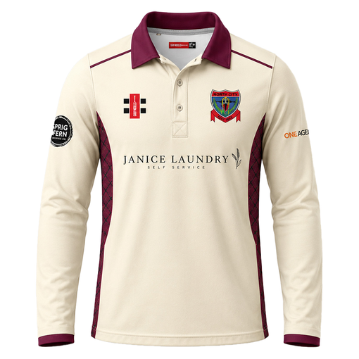 Mens Cream L/Sleeve Playing Shirt