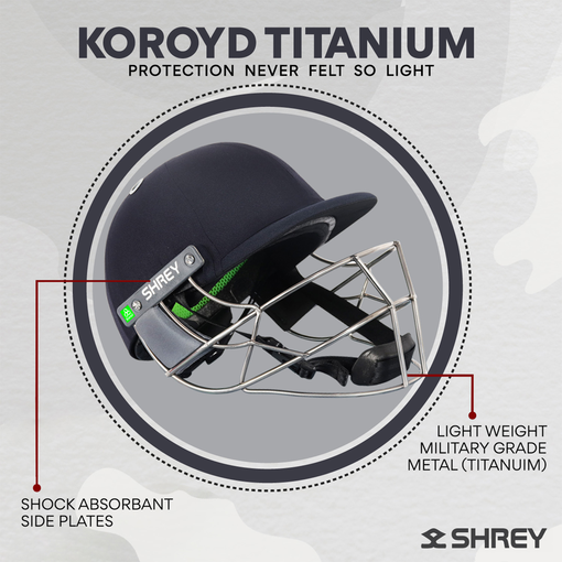 Shrey Koroyd Titanium Helmet Batting Protective Equipment Cricket